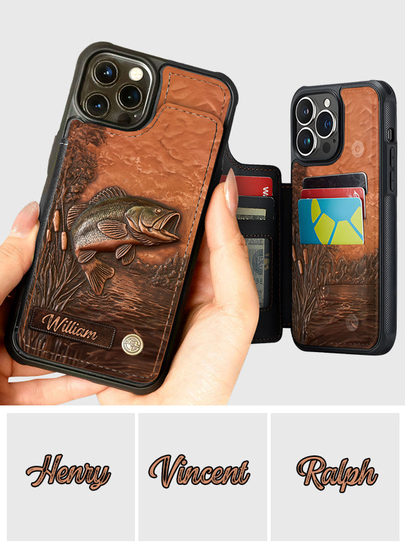 The Best Fisher - Personalized Fishing Fully Printed Wallet Phone Case