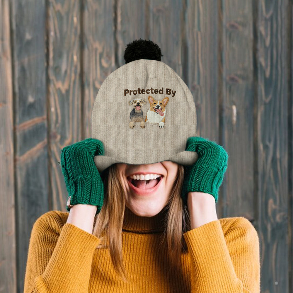 Loved And Protected By Furry Friends - Personalized Dog Beanie Hat