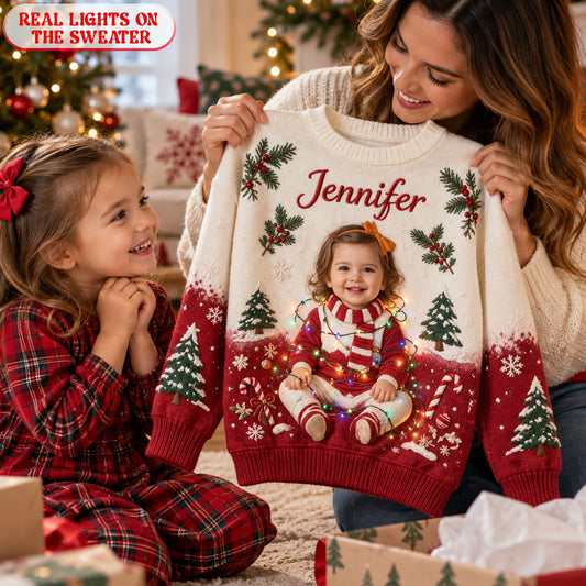 Merry Christmas - Personalized Kid Light Up Sweater