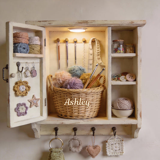 Passionnée de crochet - Présentoir suspendu personnalisé pour crochet sur mesure