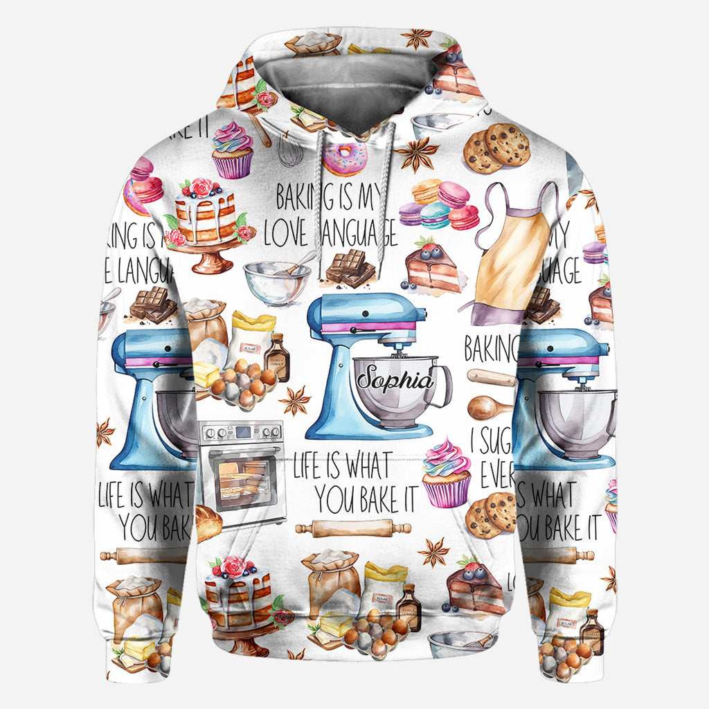 T-shirt personnalisé « La pâtisserie, c'est ma façon d'exprimer mon amour »