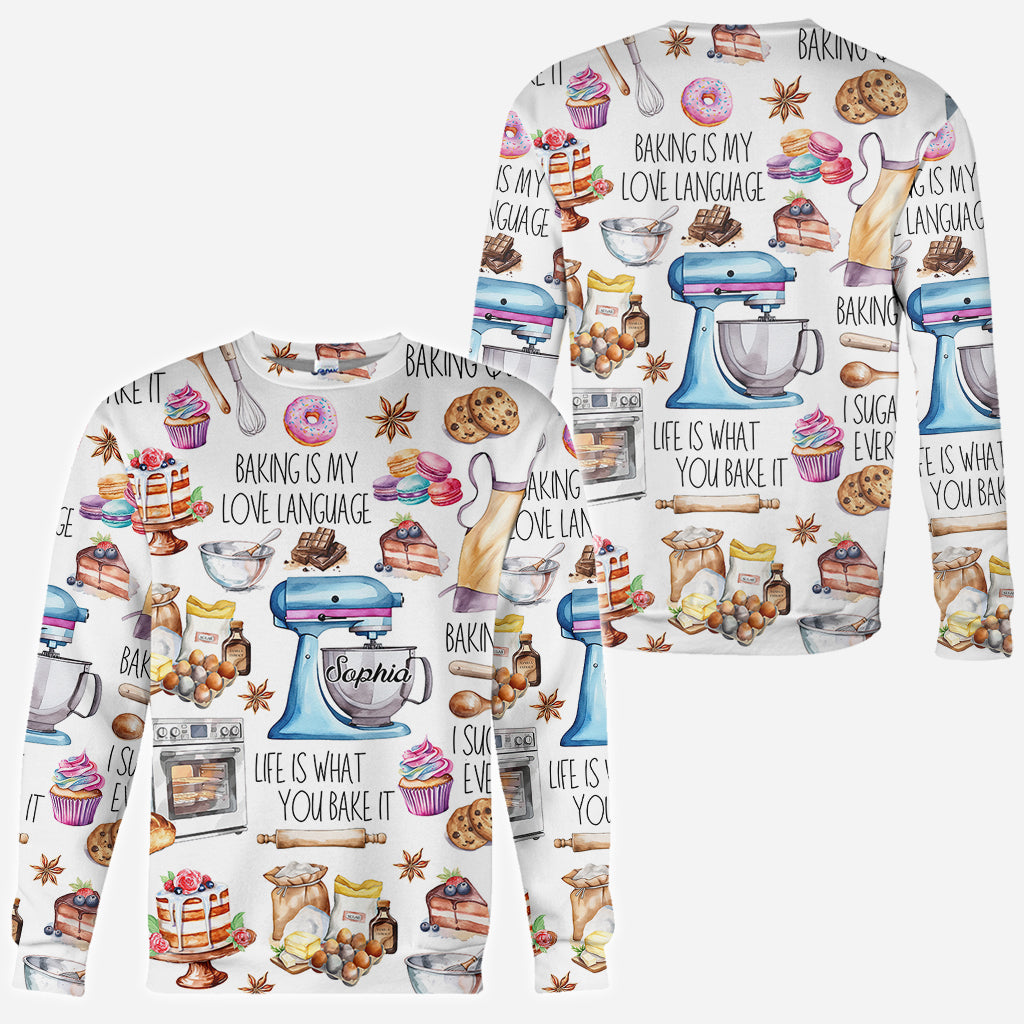 T-shirt personnalisé « La pâtisserie, c'est ma façon d'exprimer mon amour »