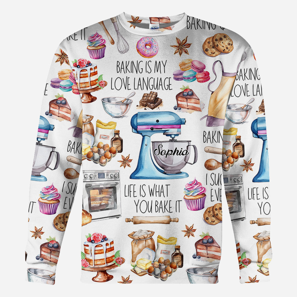 T-shirt personnalisé « La pâtisserie, c'est ma façon d'exprimer mon amour »