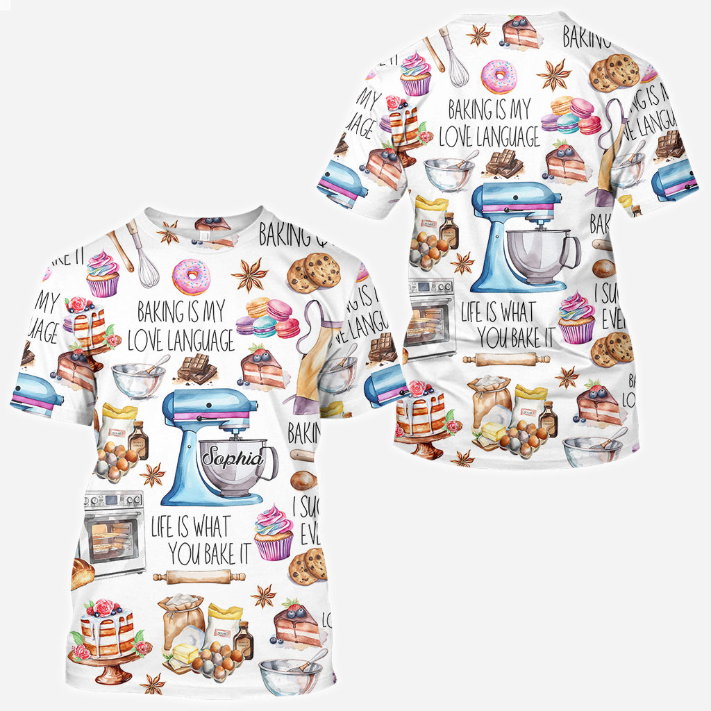 T-shirt personnalisé « La pâtisserie, c'est ma façon d'exprimer mon amour »