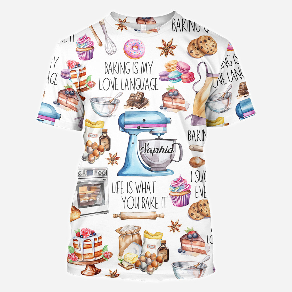 T-shirt personnalisé « La pâtisserie, c'est ma façon d'exprimer mon amour »