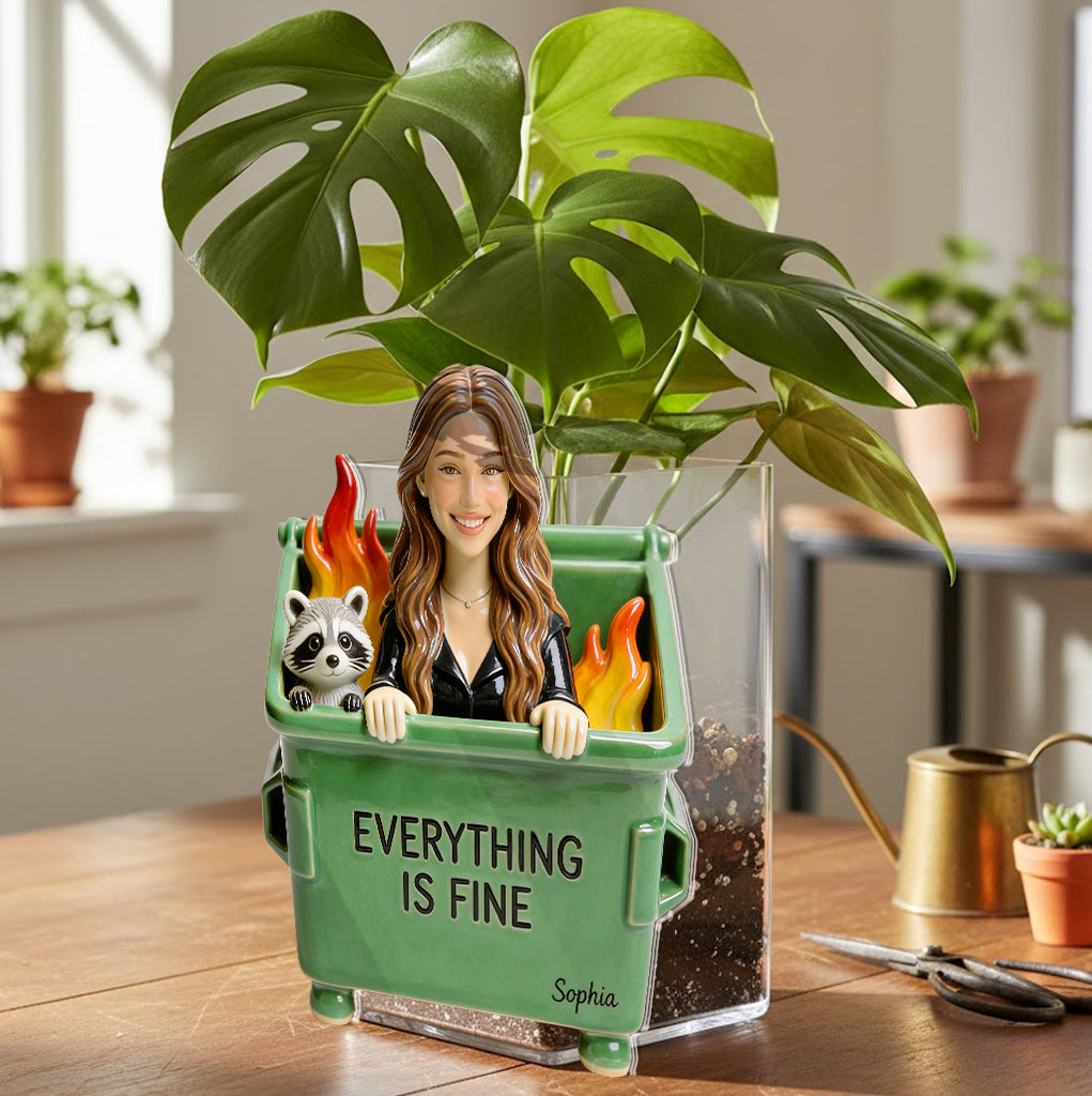 Tout va bien - Pot en acrylique personnalisé pour collègues
