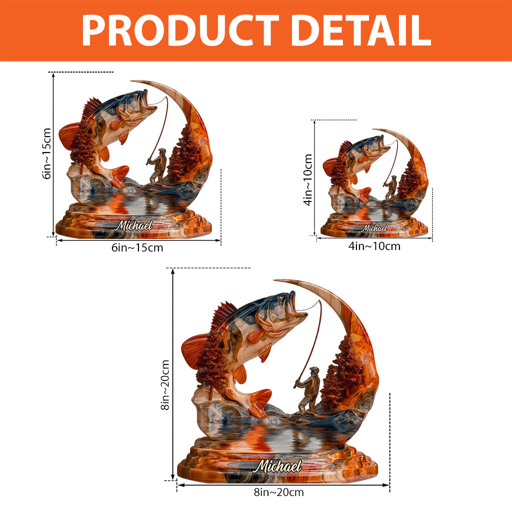 Love Fishing - Personalized Fishing Custom Shaped Acrylic Plaque