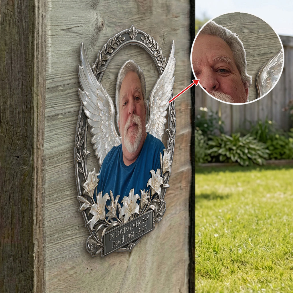 In Loving Memory - Personalized Memorial 3D Printed Cut Metal Sign