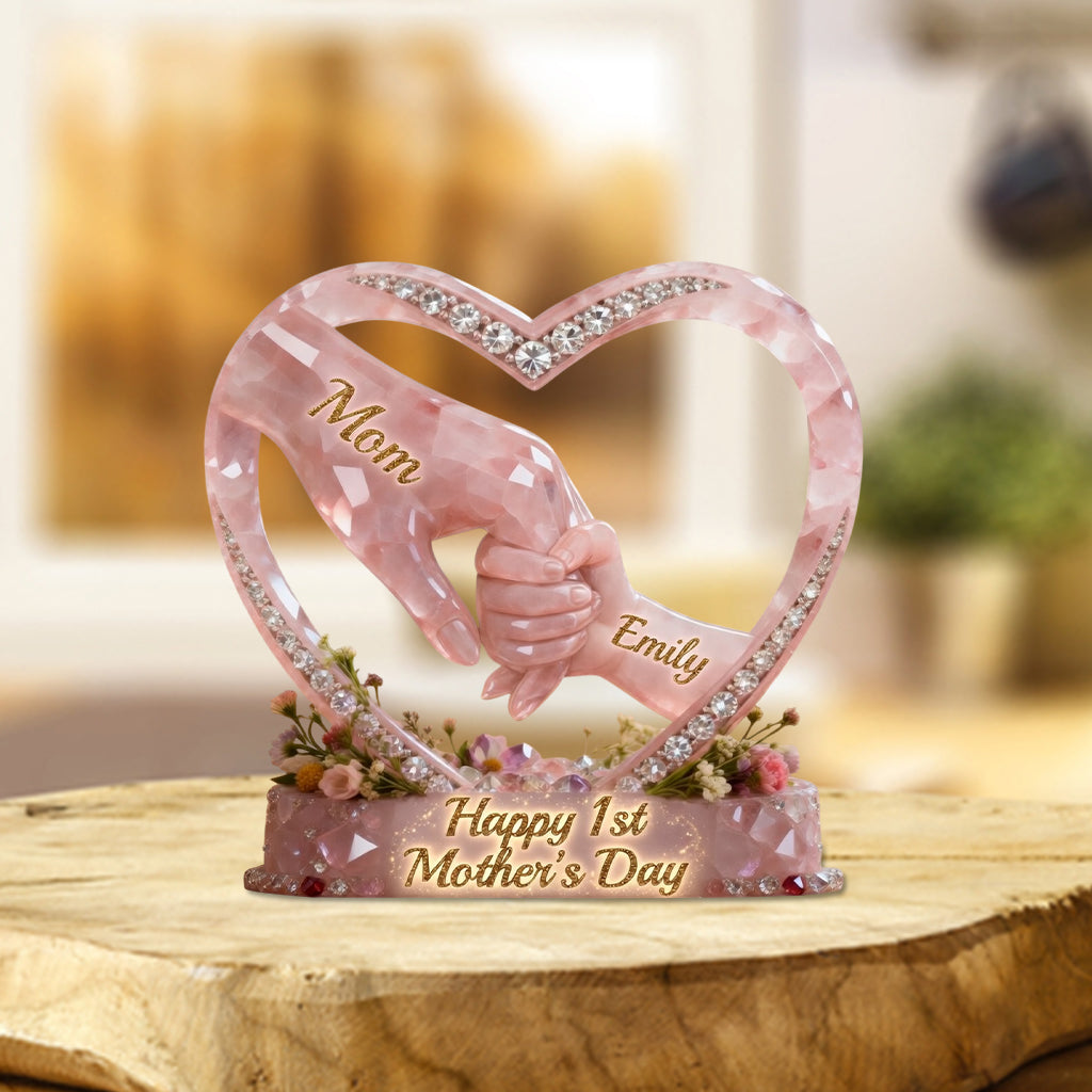 Joyeuse 1ère Fête des Mères - Plaque Acrylique Personnalisée en Forme