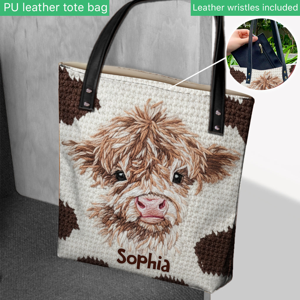 Love Highland Cows - Personalized Highland Cow Tote Bag