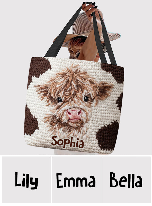 Love Highland Cows - Personalized Highland Cow Tote Bag
