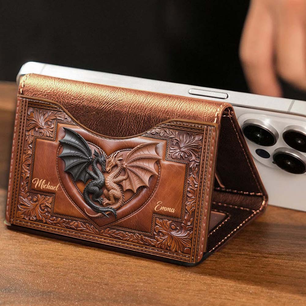 Toi et moi - Portefeuille Magsafe Dragon personnalisé