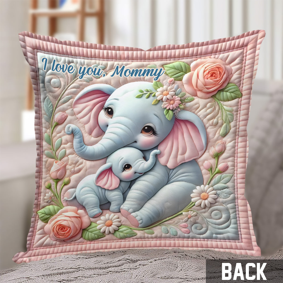 Je t'aime - Coussin décoratif personnalisé pour maman