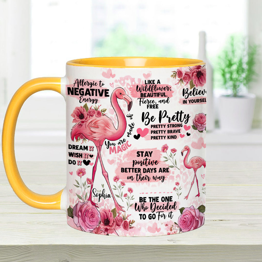 Mug personnalisé Flamant rose - Affirmation Flamant rose