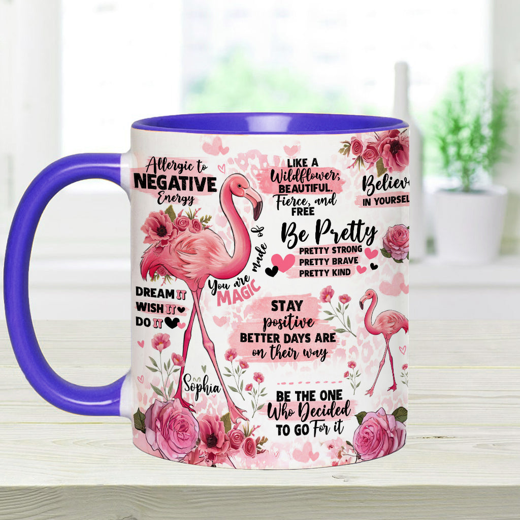 Mug personnalisé Flamant rose - Affirmation Flamant rose