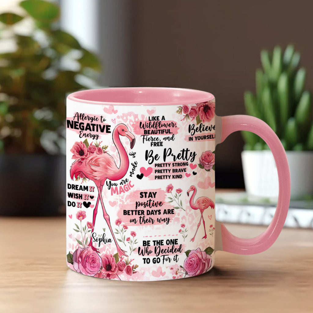 Mug personnalisé Flamant rose - Affirmation Flamant rose
