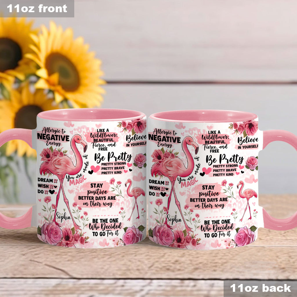 Mug personnalisé Flamant rose - Affirmation Flamant rose