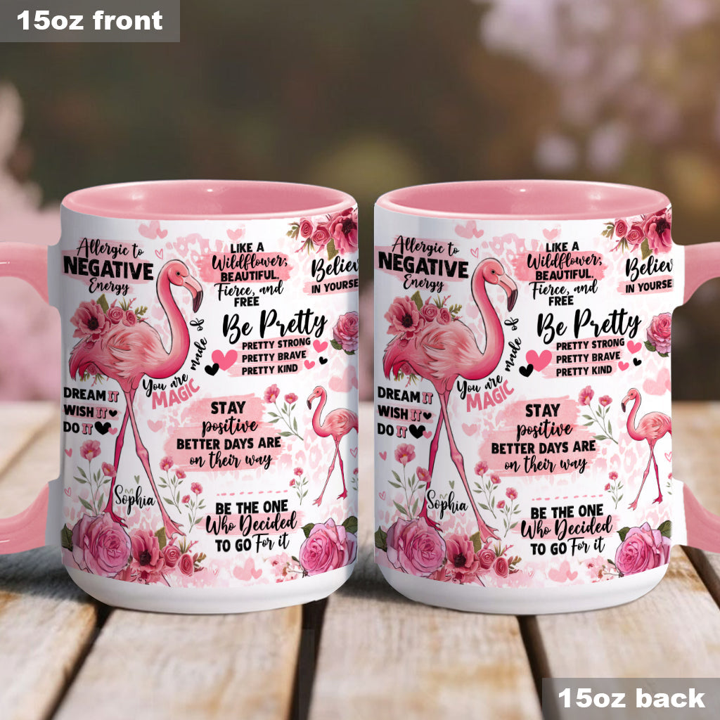 Mug personnalisé Flamant rose - Affirmation Flamant rose