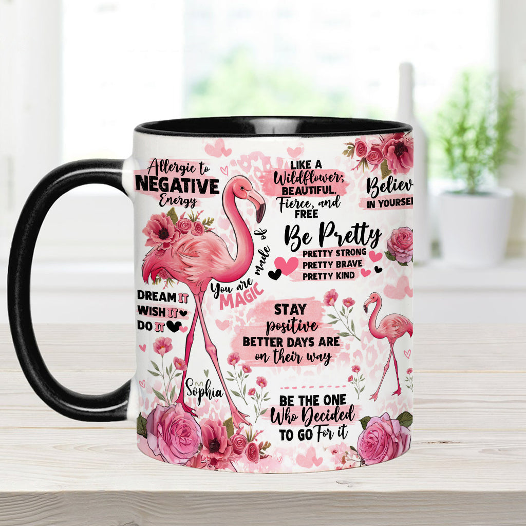 Mug personnalisé Flamant rose - Affirmation Flamant rose