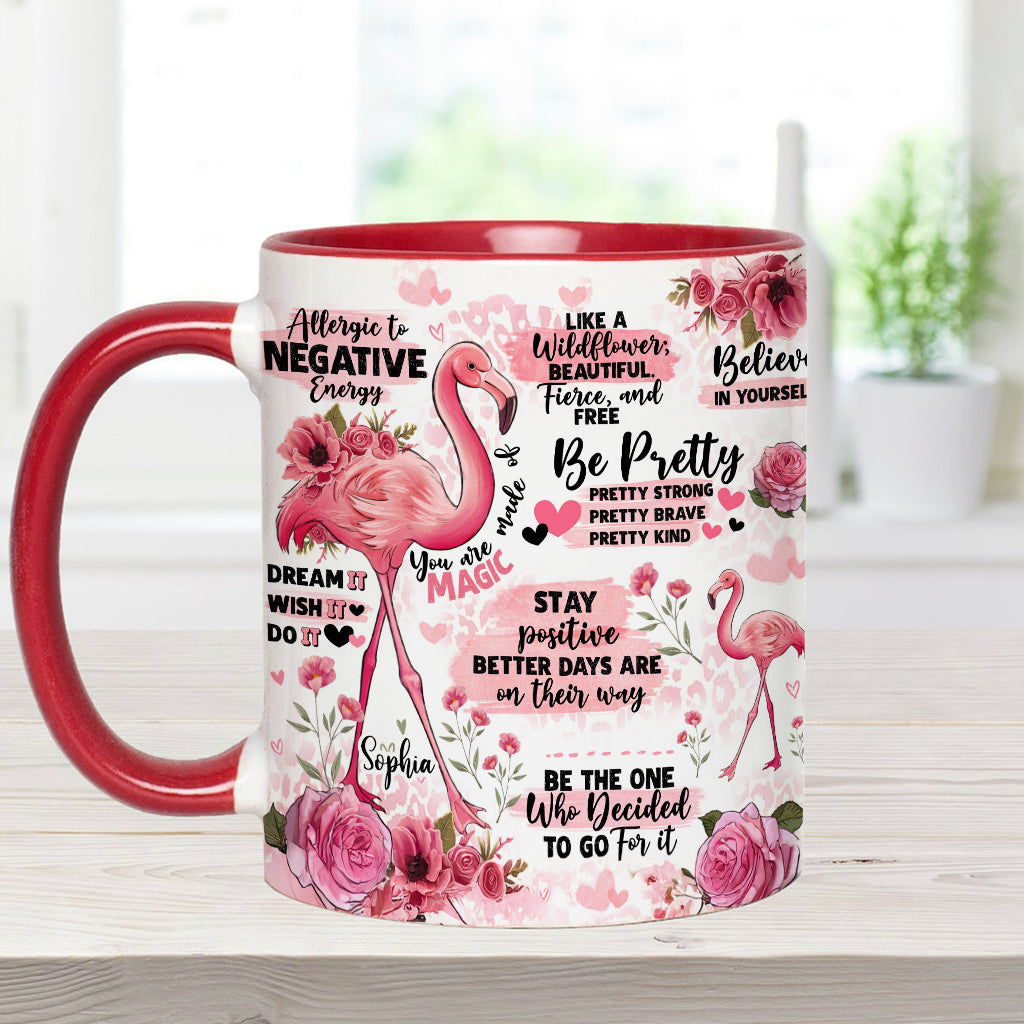 Mug personnalisé Flamant rose - Affirmation Flamant rose