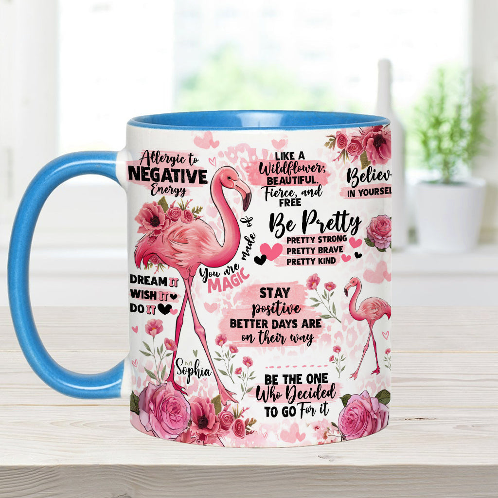 Mug personnalisé Flamant rose - Affirmation Flamant rose