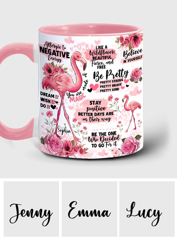 Mug personnalisé Flamant rose - Affirmation Flamant rose