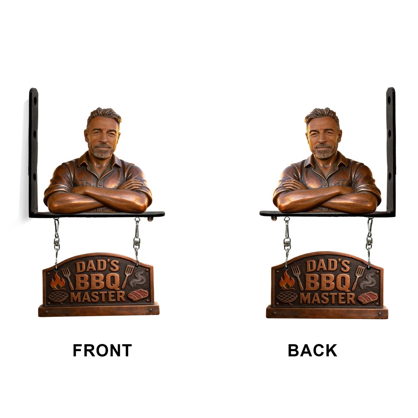 Custom Any Photo - Personalized Father Wooden Wall Mount Sign