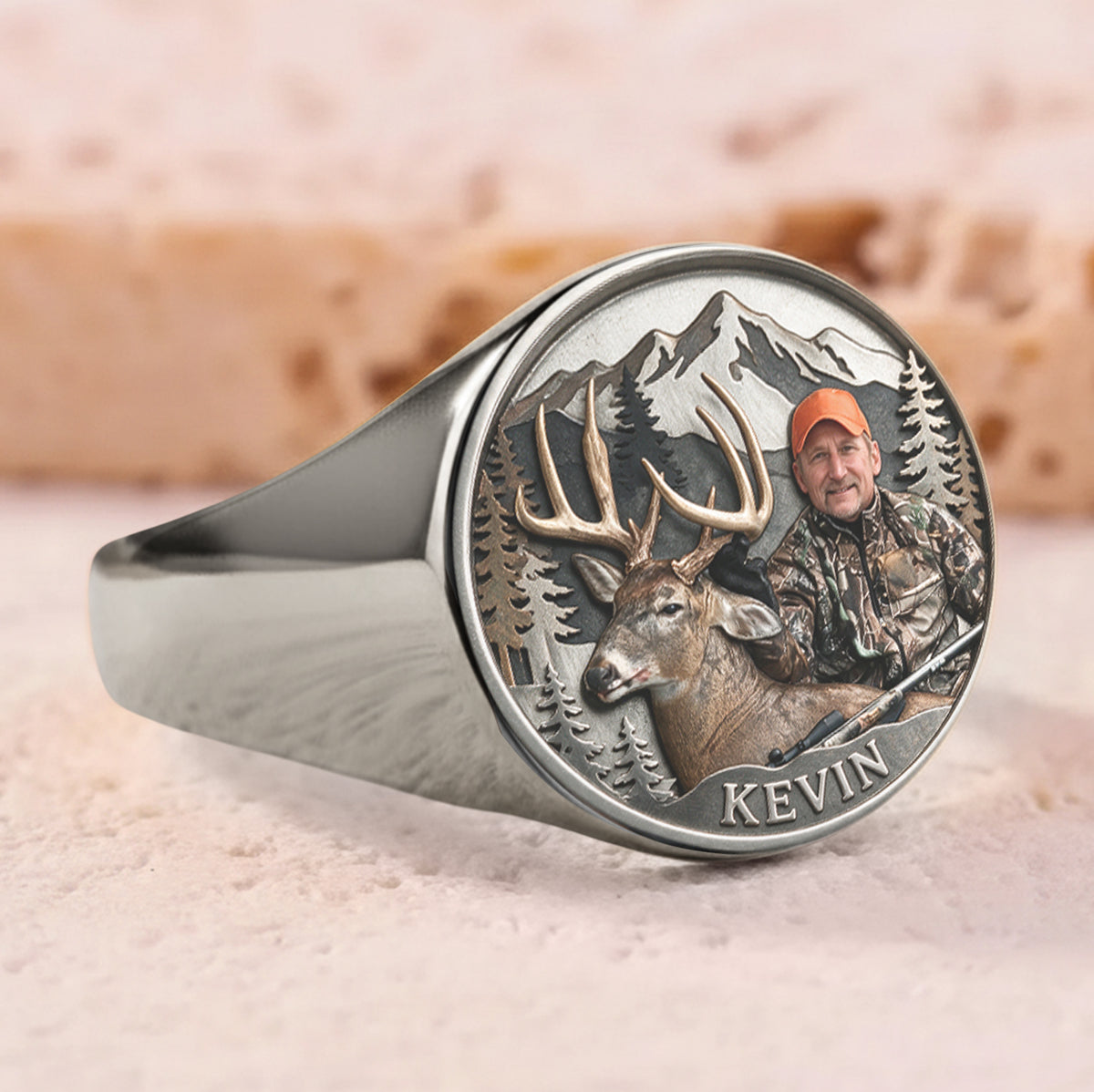 Custom From Any Photo - Personalized Hunting Signet Ring