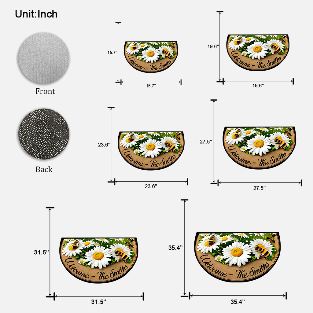 Welcome Springs - Personalized Family Shaped Doormat