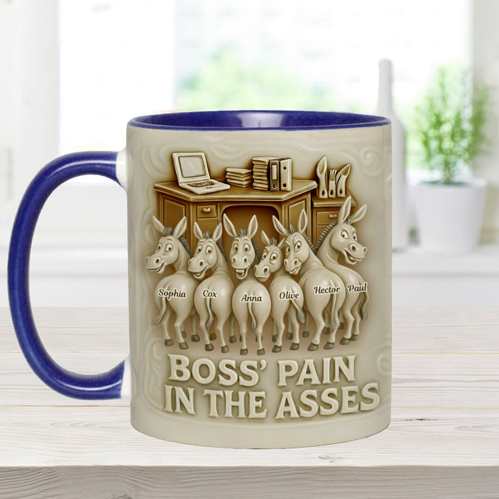 Mug personnalisé « Patron insupportable et âne » pour collègue