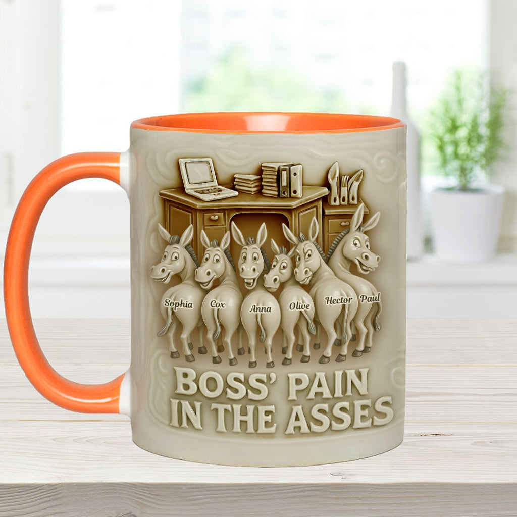 Mug personnalisé « Patron insupportable et âne » pour collègue