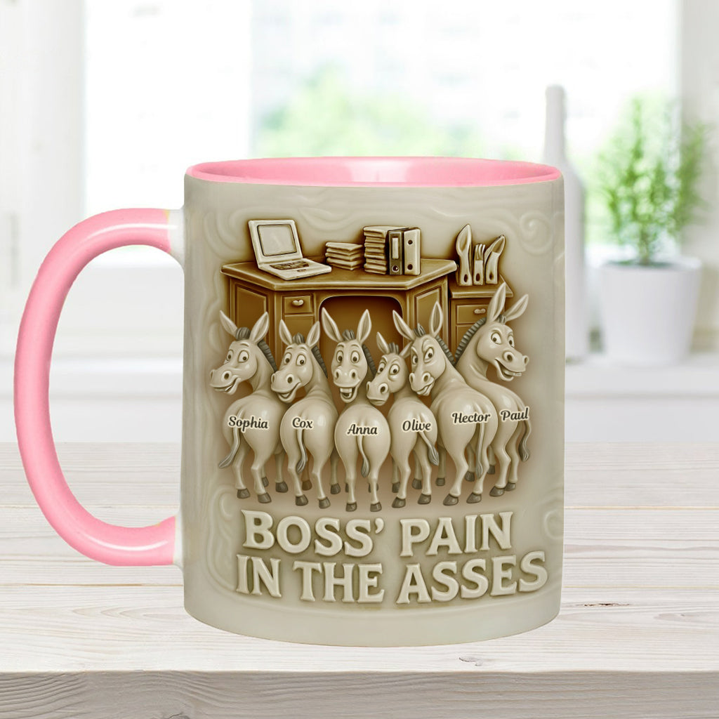 Mug personnalisé « Patron insupportable et âne » pour collègue
