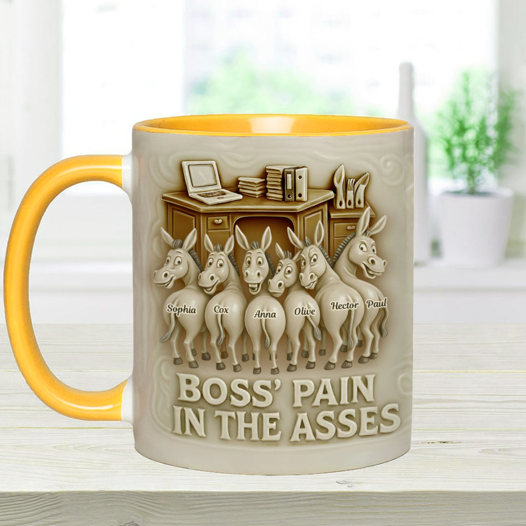Mug personnalisé « Patron insupportable et âne » pour collègue