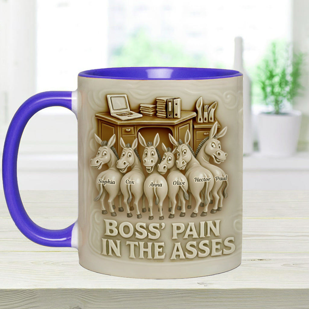 Mug personnalisé « Patron insupportable et âne » pour collègue