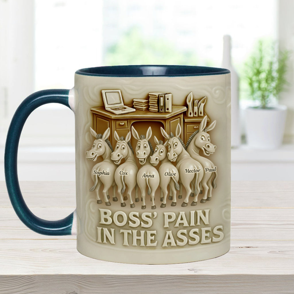 Mug personnalisé « Patron insupportable et âne » pour collègue