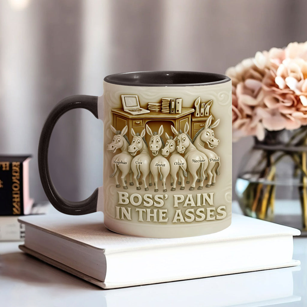 Mug personnalisé « Patron insupportable et âne » pour collègue