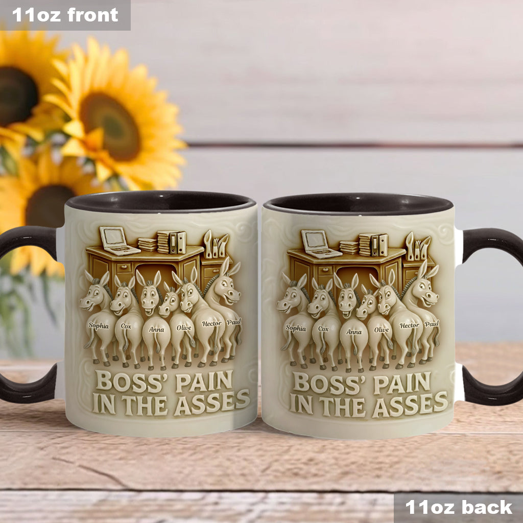 Mug personnalisé « Patron insupportable et âne » pour collègue