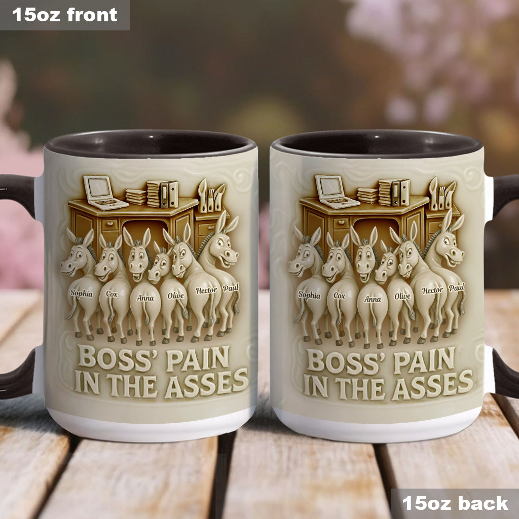 Mug personnalisé « Patron insupportable et âne » pour collègue