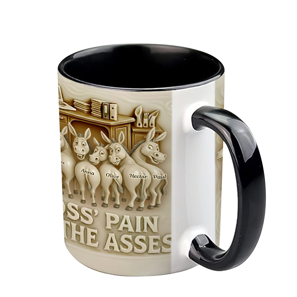 Mug personnalisé « Patron insupportable et âne » pour collègue