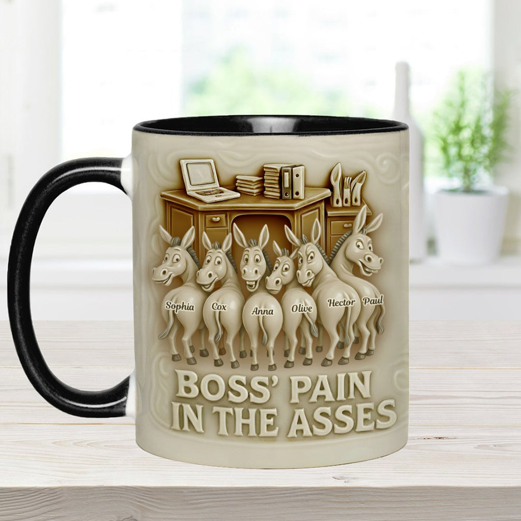 Mug personnalisé « Patron insupportable et âne » pour collègue