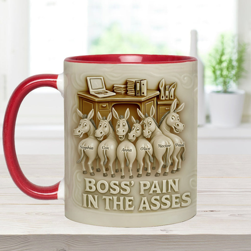 Mug personnalisé « Patron insupportable et âne » pour collègue