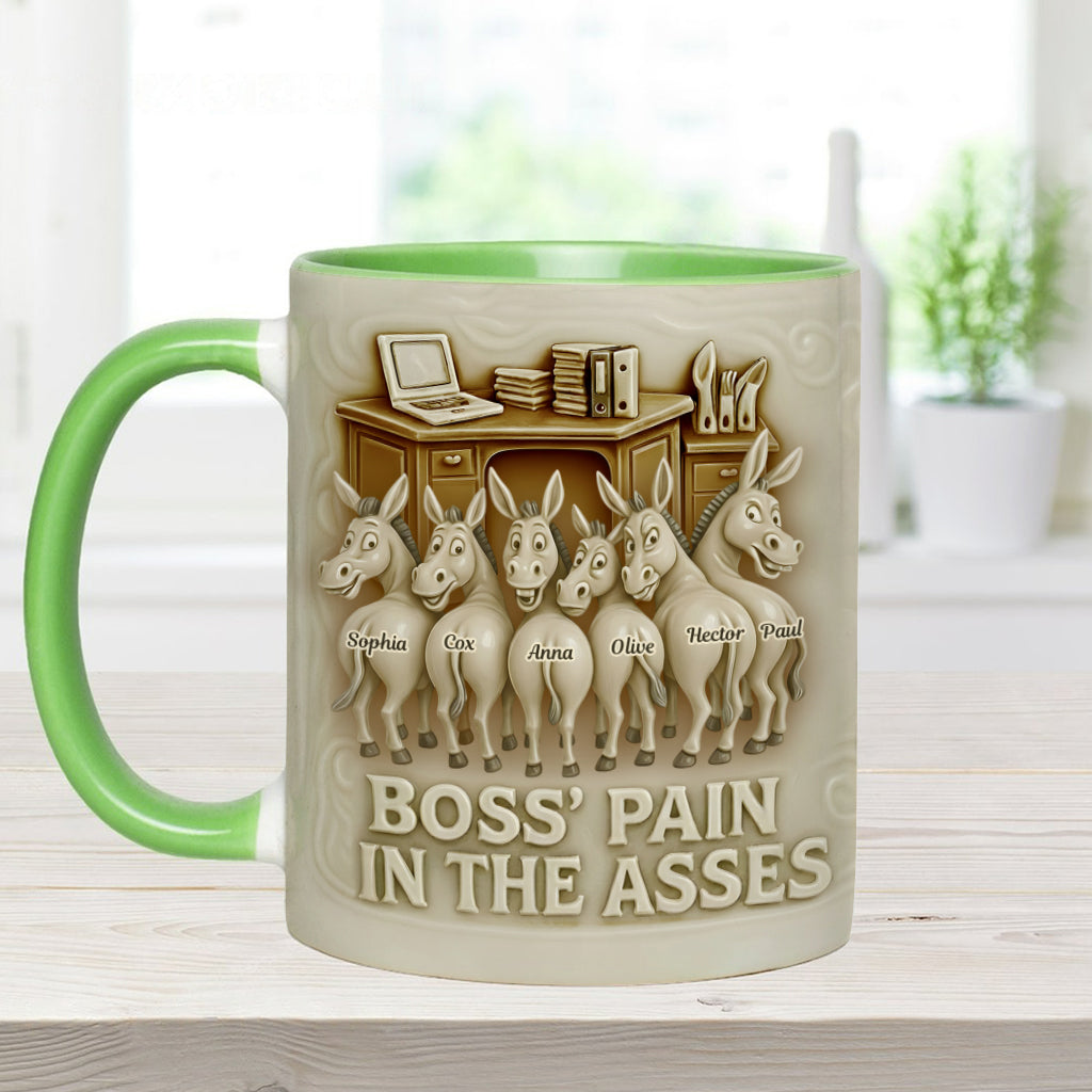 Mug personnalisé « Patron insupportable et âne » pour collègue