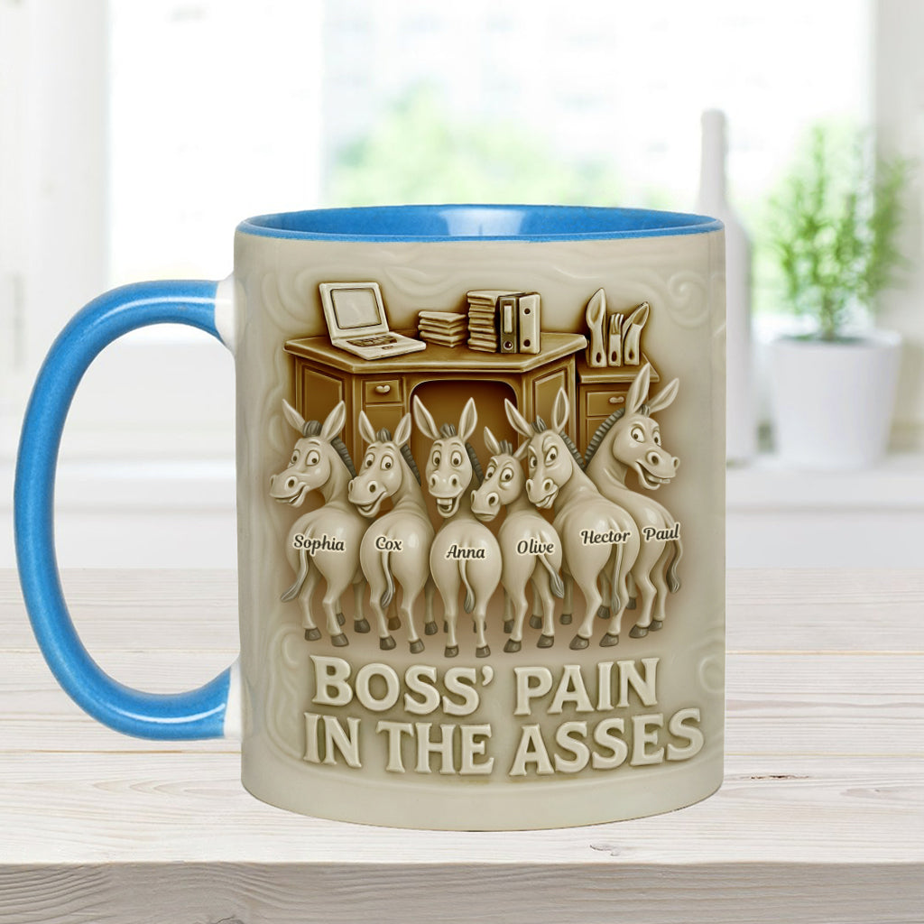 Mug personnalisé « Patron insupportable et âne » pour collègue
