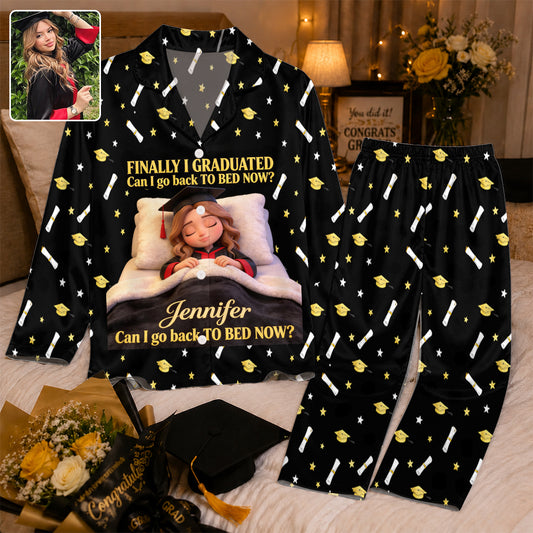 Puis-je aller au lit maintenant - Pyjama personnalisé pour la remise des diplômes