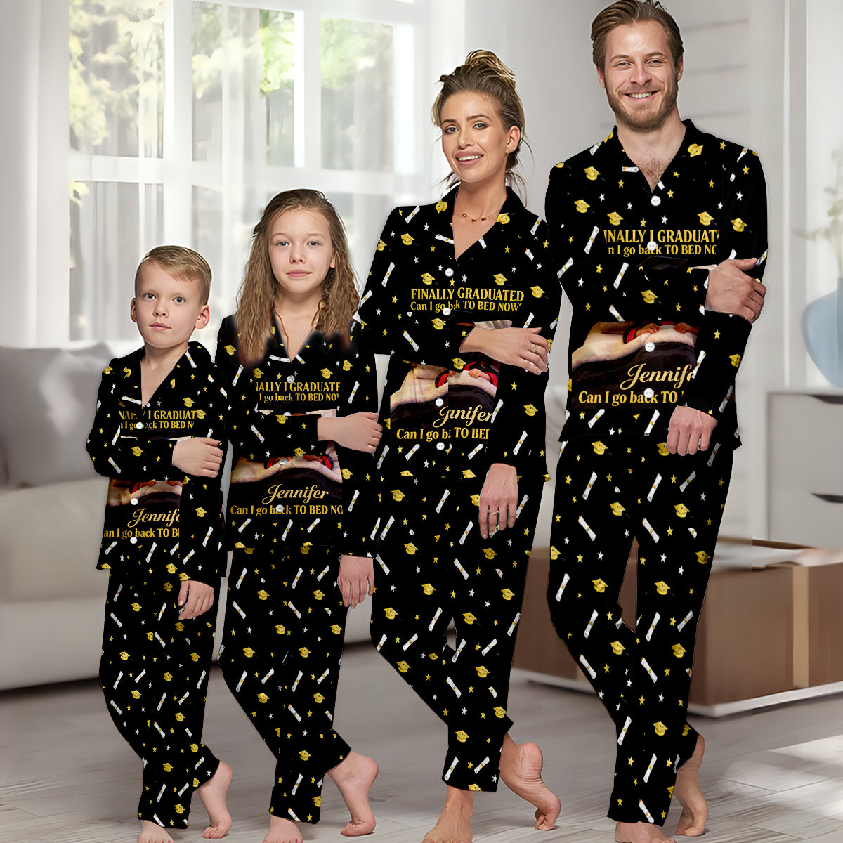 Puis-je aller au lit maintenant - Pyjama personnalisé pour la remise des diplômes