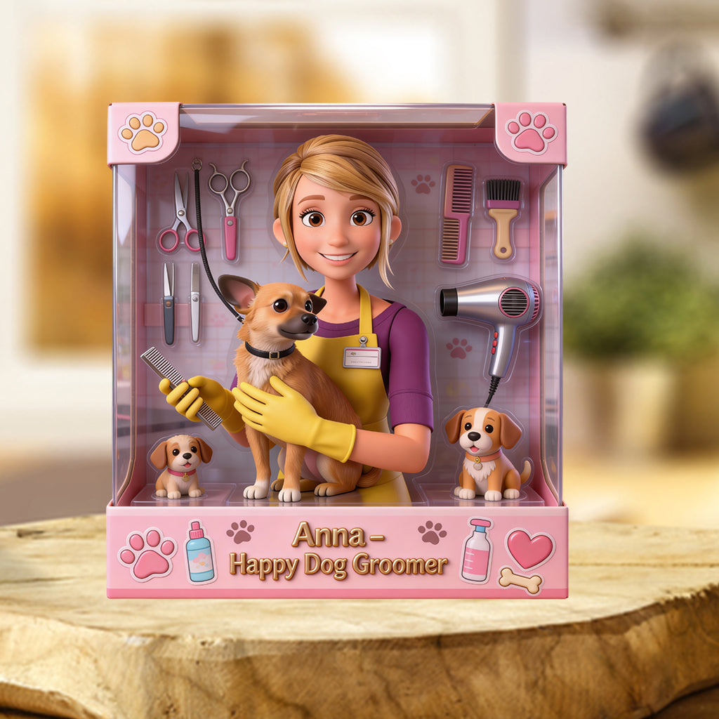 Best Dog Groomer - Personalized Dog Groomer Custom Shaped Acrylic Plaque