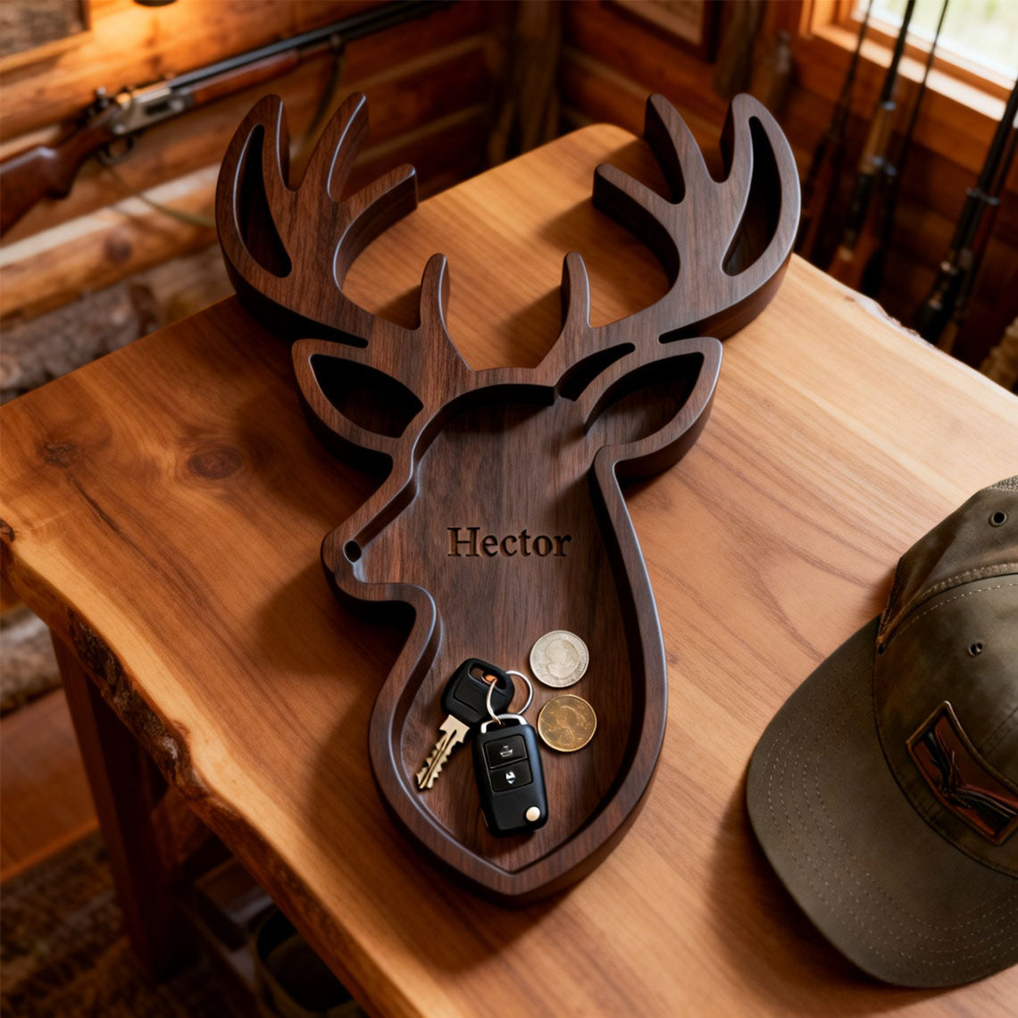 Cadeau idéal pour les passionnés de chasse - Plateau de chasse personnalisé