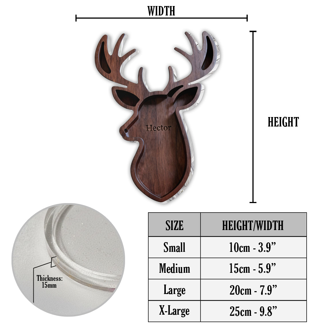 Cadeau idéal pour les passionnés de chasse - Plateau de chasse personnalisé