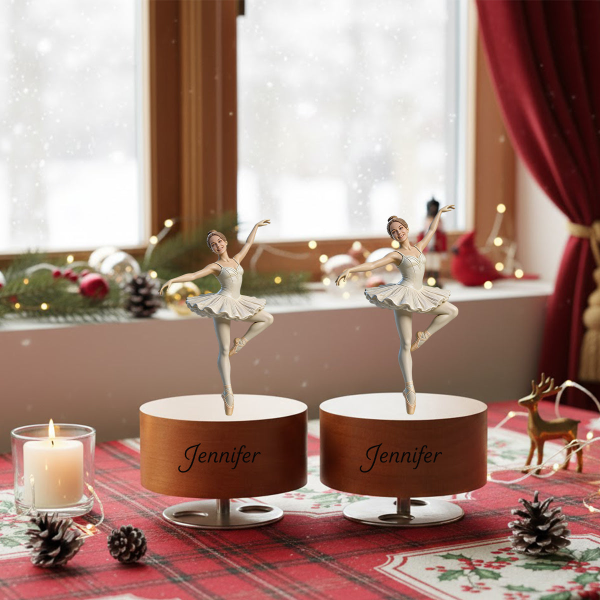 Plaque musicale rotative personnalisée à partir de n'importe quelle photo - Plaque musicale de ballet personnalisée