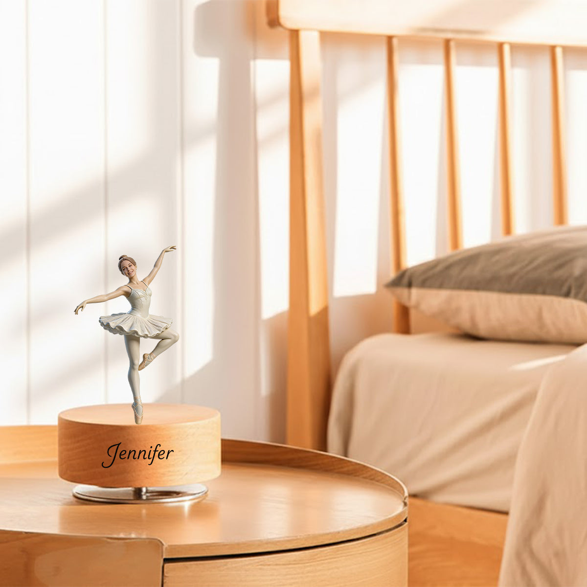 Plaque musicale rotative personnalisée à partir de n'importe quelle photo - Plaque musicale de ballet personnalisée
